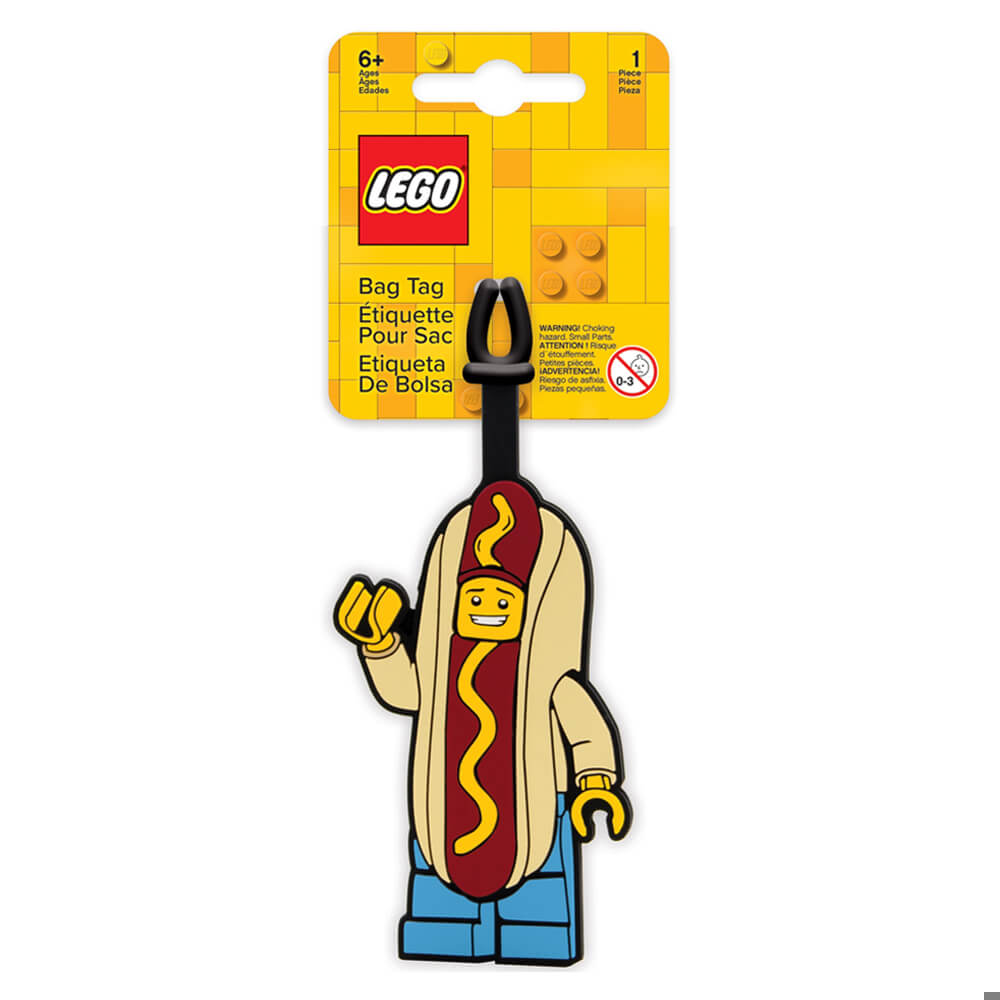 LEGO Hot Dog Guy Bag Tag
